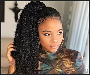 High Ponytail With Curls